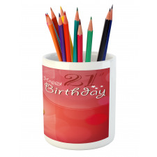 Abstract Birthday Pencil Pen Holder