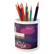 Abstract Tones of Pink Pencil Pen Holder