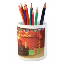 Happy Birthday Cake Pencil Pen Holder