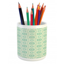 Retro Circles Geometric Pencil Pen Holder