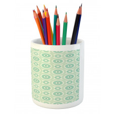 Retro Circles Geometric Pencil Pen Holder