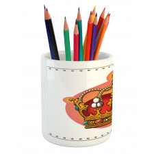 Baroque Crown Coronet Pencil Pen Holder