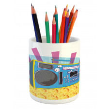 Boom Box Pop Art Dance Pencil Pen Holder