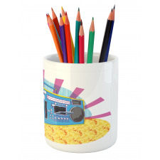 Boom Box Pop Art Dance Pencil Pen Holder