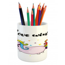 LGBT Slogan Tail Pencil Pen Holder