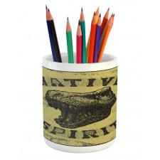 Roaring Portrait Wild Pencil Pen Holder