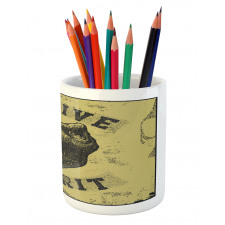 Roaring Portrait Wild Pencil Pen Holder