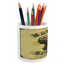 Roaring Portrait Wild Pencil Pen Holder