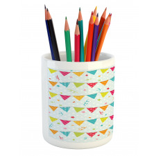 Birthday Party Flags Stars Pencil Pen Holder