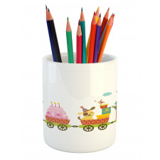 Birthday Cake Animal Pencil Pen Holder