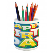 Birthday Lettering Pencil Pen Holder