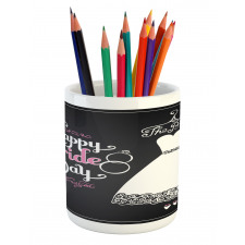 Happy Bride Day Words Pencil Pen Holder