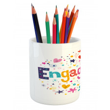 Engagement Party Pencil Pen Holder