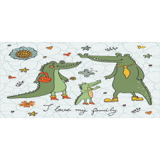 Alligator Family Cartoon Pencil Pen Holder