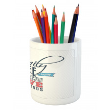 Words Family Love Typo Pencil Pen Holder