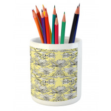 Floral Swirl Pencil Pen Holder