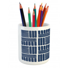 Stripes in Squares Pencil Pen Holder