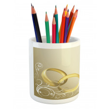 Rings Floral Romantic Pencil Pen Holder