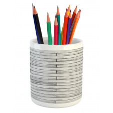 Parquet Wood Retro Pencil Pen Holder