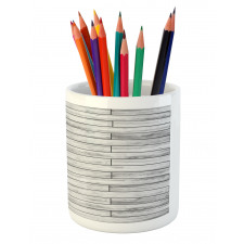 Parquet Wood Retro Pencil Pen Holder