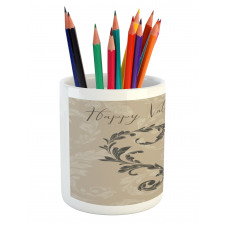 Valentine's Day Taupe Pencil Pen Holder