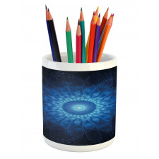 Space Mandala Artwork Pencil Pen Holder