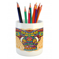 Ethnic Animal Pencil Pen Holder