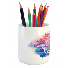Watercolor Hamsa Art Pencil Pen Holder