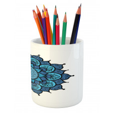 Vintage Folk Flower Pencil Pen Holder