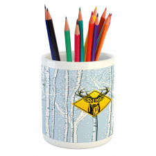 Attention Deer Pencil Pen Holder