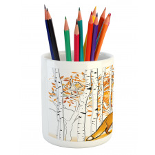 Fox Autumn Forest Pencil Pen Holder