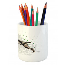 Dog Sketch Art Pencil Pen Holder