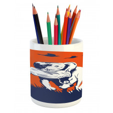 Cocker Dog and Ducks Pencil Pen Holder