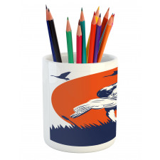 Cocker Dog and Ducks Pencil Pen Holder