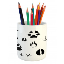 Wildlife Animal Footprints Pencil Pen Holder