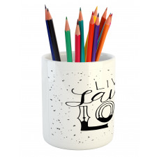 Words Hipster Pencil Pen Holder