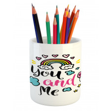 Rainbow Romance Pencil Pen Holder