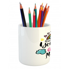 Rainbow Romance Pencil Pen Holder