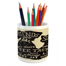 Cat Dog Friends Pencil Pen Holder