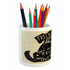 Cat Dog Friends Pencil Pen Holder