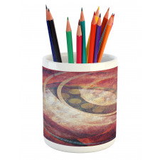 Grunge Circles Pencil Pen Holder