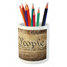 Constitution Text Pencil Pen Holder