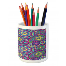 Vibrant Tones Boho Pencil Pen Holder