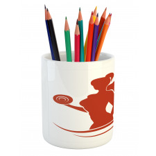 Muscled Man and Woman Pencil Pen Holder