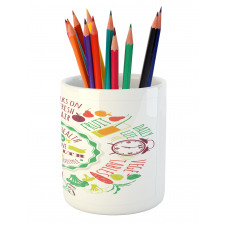 Motivational Text Pencil Pen Holder