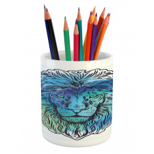 Portrait King of Forest Pencil Pen Holder