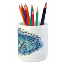 Portrait King of Forest Pencil Pen Holder