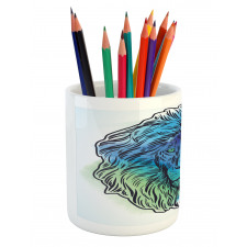 Portrait King of Forest Pencil Pen Holder