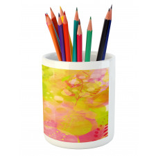 Spring Yard Watercolors Pencil Pen Holder