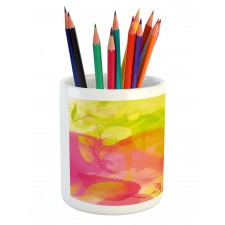 Spring Yard Watercolors Pencil Pen Holder